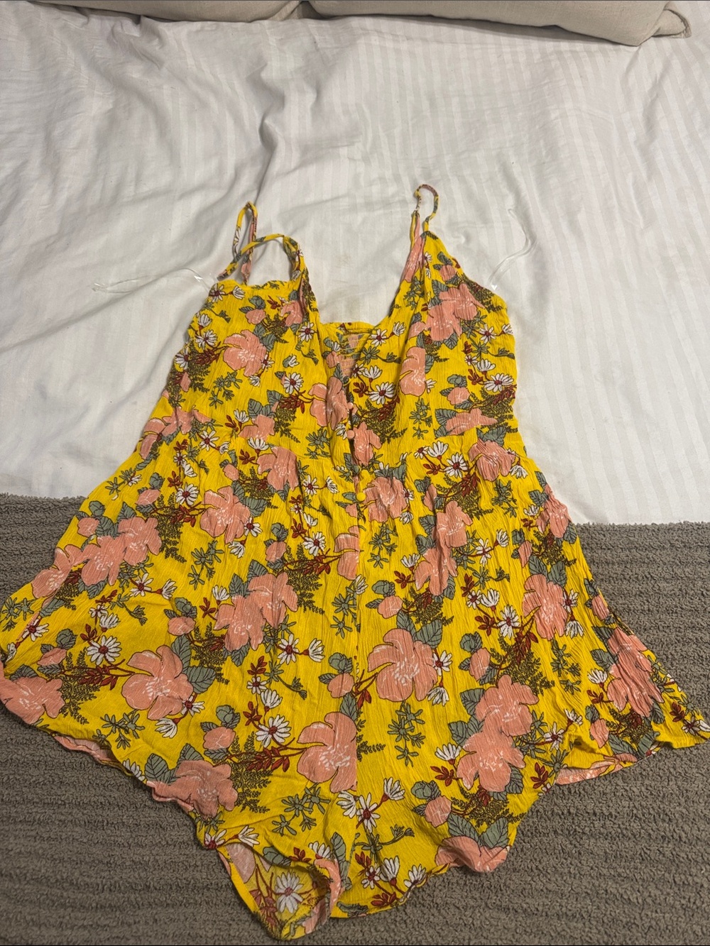 Yellow Floral romper Women’s Top